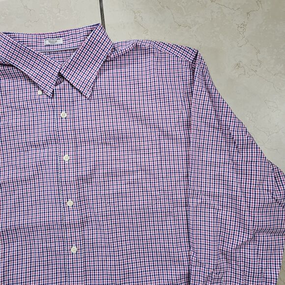 Peter Millar Nanoluxe Mens XXL Long Sleeve 100% Cotton Button Down Dress Shirt - Picture 3 of 10